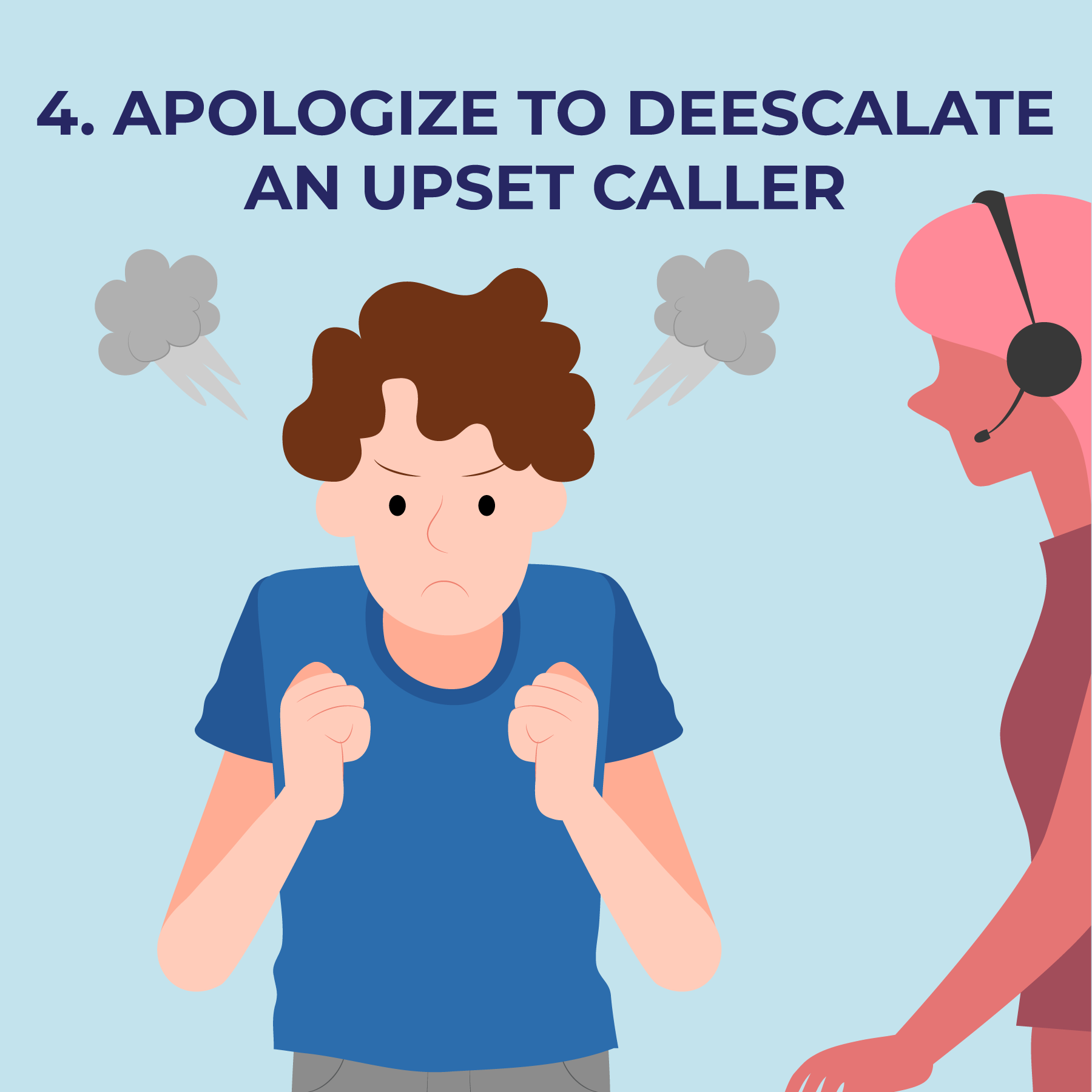 Apologize to Deescalate an Upset Caller